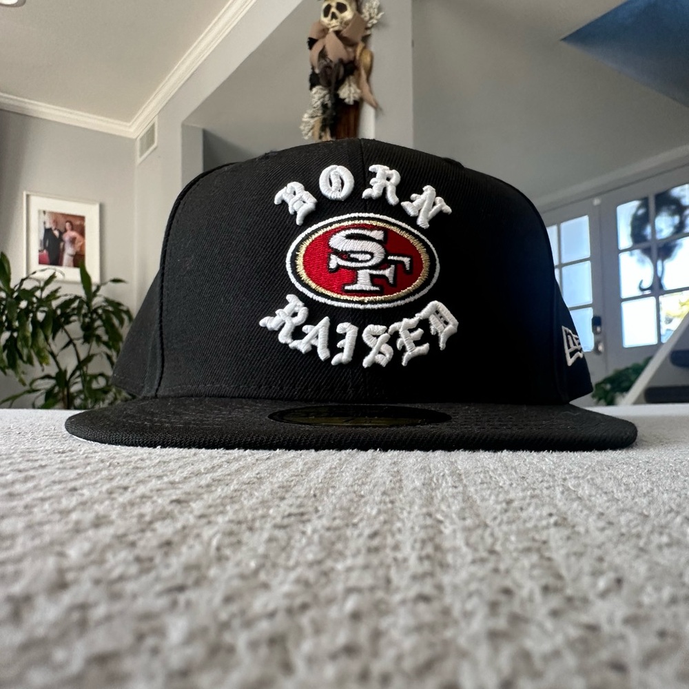 Black Born X Raised Cap with Red Logo
